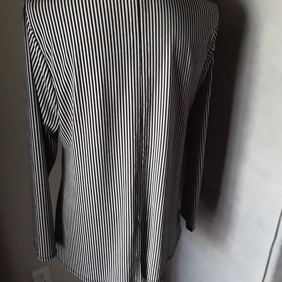 Joan Vass NY black and white long sleeve tunic size L - Picture 8 of 10